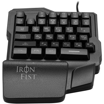 Игровой блок Oklick 701G IRON FIST черный USB for gamer LED (подставка для запястий) -4