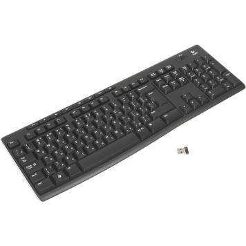 Клавиатура Logitech K270 черный/белый USB беспроводная Multimedia (920-003058) -3