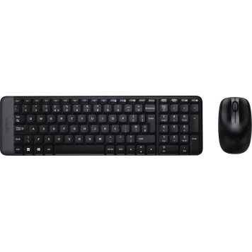 Клавиатура + мышь Logitech MK220 клав:черный мышь:черный USB беспроводная (920-003161) 