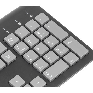 Клавиатура Оклик 480M черный/серый USB slim Multimedia -7