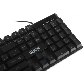 Клавиатура + мышь Defender Glion клав:черный мышь:черный/красный USB LED (45123) -7
