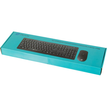 Клавиатура + мышь Oklick 270M клав:черный мышь:черный USB беспроводная -21