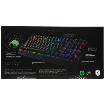 Клавиатура Razer BlackWidow V3 TKL механическая черный/черный USB Multimedia for gamer LED (RZ03-03490700-R3R1) -15