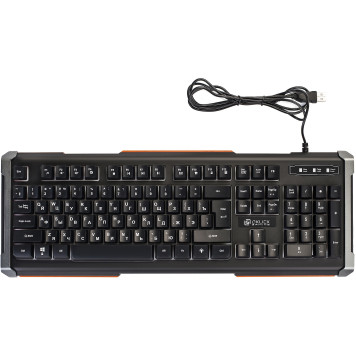 Клавиатура Oklick 717G BLACK DEATH черный/серый USB Multimedia for gamer LED -11