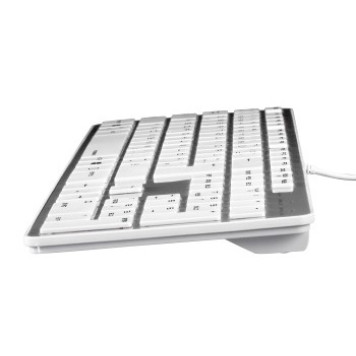 Клавиатура Hama Rossano белый/серебристый USB slim -2