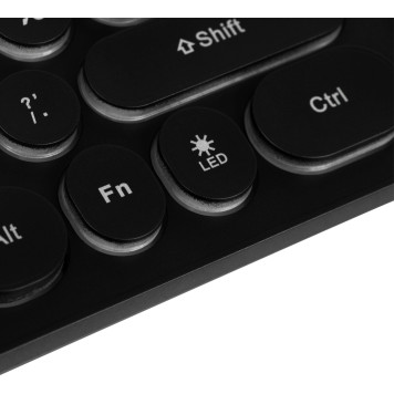 Клавиатура Oklick 420MRL черный USB slim Multimedia LED -10