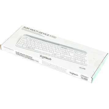 Клавиатура Logitech K580 белый USB беспроводная BT/Radio slim Multimedia (920-010623) -12