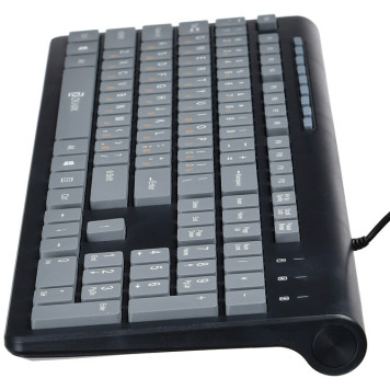 Клавиатура Оклик 480M черный/серый USB slim Multimedia -8
