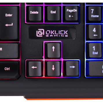 Клавиатура Oklick 717G BLACK DEATH черный/серый USB Multimedia for gamer LED -5