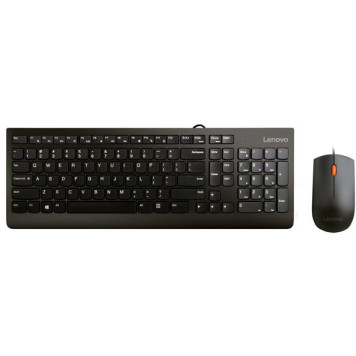 Клавиатура + мышь Lenovo 300 U клав:черный мышь:черный USB -9