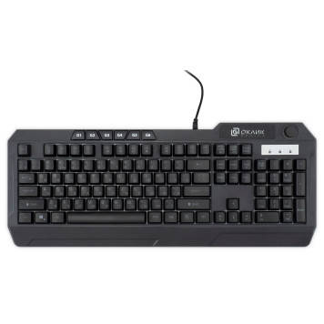 Клавиатура Оклик 715G черный USB Multimedia for gamer LED (1680657) -1