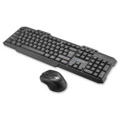 Клавиатура + мышь Оклик 205MK клав:черный мышь:черный USB беспроводная