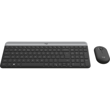 Клавиатура + мышь Logitech MK470 клав:черный/серый мышь:черный USB беспроводная slim (920-009204) -2