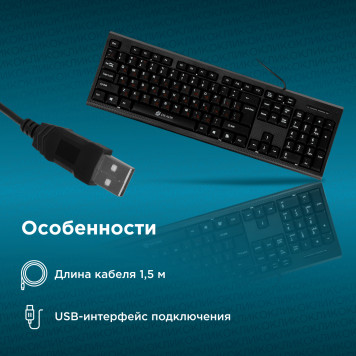 Клавиатура Oklick 120M черный USB -19