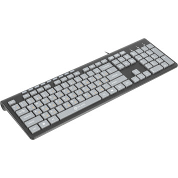 Клавиатура Оклик 480M черный/серый USB slim Multimedia -10