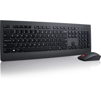 Клавиатура + мышь Lenovo Combo 4X30H56821 клав:черный мышь:черный USB беспроводная -1