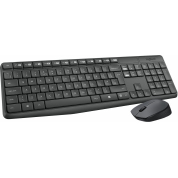 Клавиатура + мышь Logitech MK235 клав:серый мышь:серый USB беспроводная Multimedia (920-007931) -3