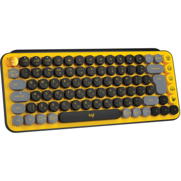 Клавиатура Logitech POP Keys механическая желтый/черный USB беспроводная BT/Radio -5