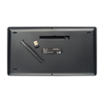Клавиатура Оклик 845M серый/черный USB беспроводная BT/Radio slim Multimedia (1680661) -1