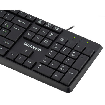 Клавиатура SunWind SW-KB100 черный USB -6