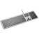 Клавиатура Оклик 890S серый/черный USB slim Multimedia 