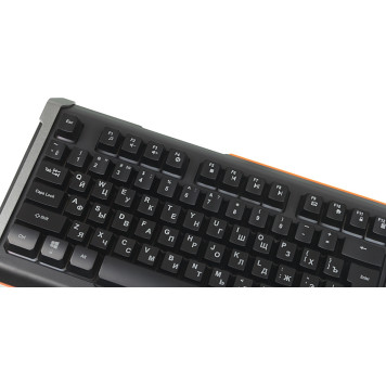 Клавиатура Oklick 717G BLACK DEATH черный/серый USB Multimedia for gamer LED -23