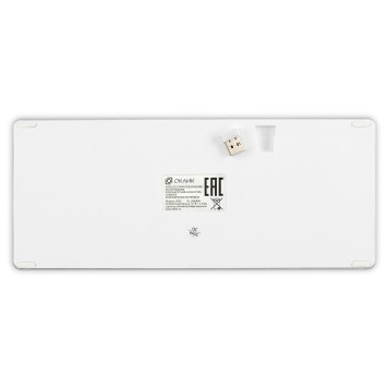 Клавиатура Оклик 855S серебристый USB беспроводная slim Multimedia (1696464) -4