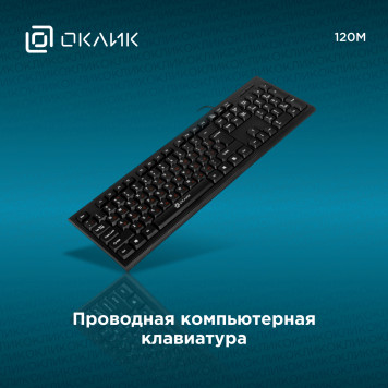 Клавиатура Oklick 120M черный USB -17
