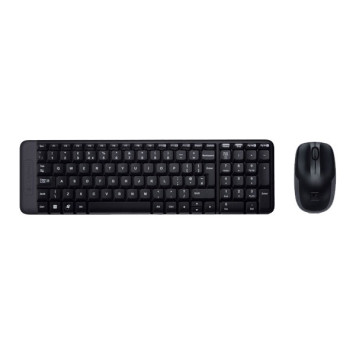 Клавиатура + мышь Logitech MK220 клав:черный мышь:черный USB беспроводная -1