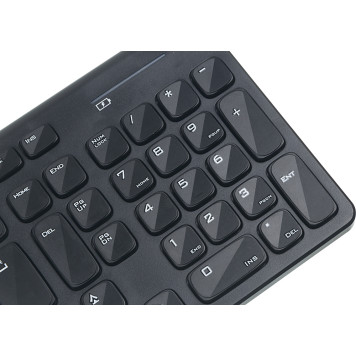 Клавиатура + мышь Оклик 220M клав:черный мышь:черный USB беспроводная slim Multimedia -5