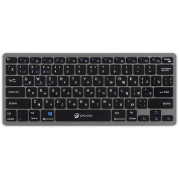 Клавиатура Оклик 835S черный/серый USB беспроводная BT/Radio slim Multimedia (1696467) -1