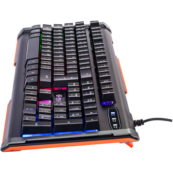 Клавиатура Oklick 717G BLACK DEATH черный/серый USB Multimedia for gamer LED -16