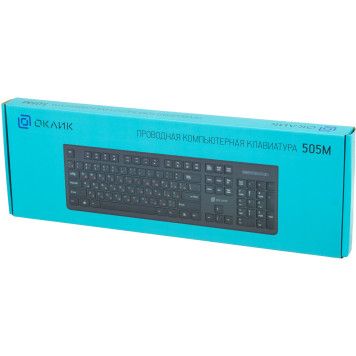 Клавиатура Oklick 505M черный USB slim -6