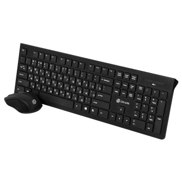 Клавиатура + мышь Oklick 250M клав:черный мышь:черный USB беспроводная slim -2