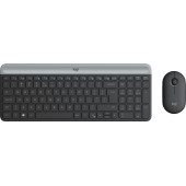 Клавиатура + мышь Logitech MK470 клав:черный/серый мышь:черный USB беспроводная slim (920-009204)
