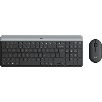 Клавиатура + мышь Logitech MK470 клав:черный/серый мышь:черный USB беспроводная slim (920-009204) 