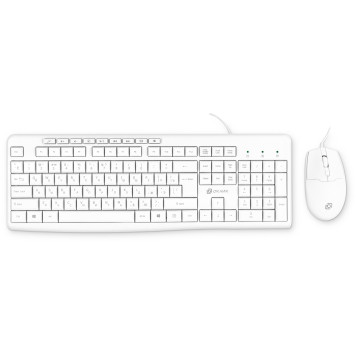 Клавиатура + мышь Оклик S650 клав:белый мышь:белый USB (1875257) 