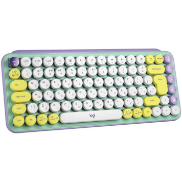 Клавиатура Logitech POP Keys механическая зеленый/сиреневый USB беспроводная BT/Radio -4