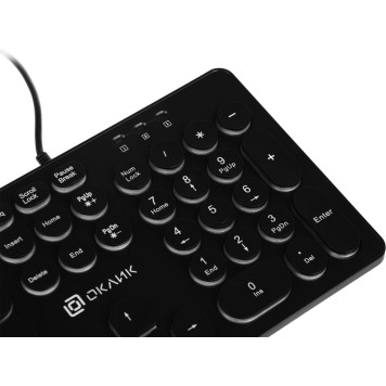 Клавиатура Oklick 420MRL черный USB slim Multimedia LED -8