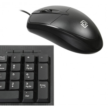 Клавиатура + мышь Oklick 640M клав:черный мышь:черный USB -4