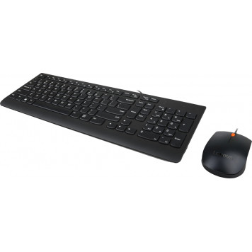 Клавиатура + мышь Lenovo 300 U клав:черный мышь:черный USB -7