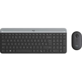 Клавиатура + мышь Logitech MK470 GRAPHITE клав:черный/серый мышь:черный USB беспроводная slim