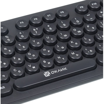 Клавиатура Oklick 400MR черный USB slim -7