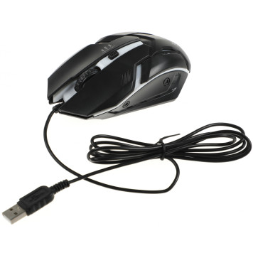 Клавиатура + мышь Defender Glion клав:черный мышь:черный/красный USB LED (45123) -17