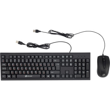 Клавиатура + мышь Oklick 630M клав:черный мышь:черный USB -1