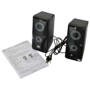 Колонки Оклик OK-127 2.0 черный 6Вт -2
