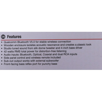 Колонки Edifier R1280DBs 2.0 черный 42Вт BT -1