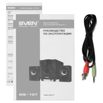 Колонки Sven MS-107 2.1 черный 10Вт -1