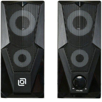 Колонки Оклик OK-127 2.0 черный 6Вт -3