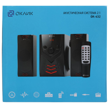 Колонки Oklick OK-432 2.1 черный 25Вт -11